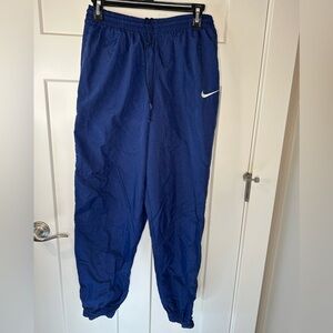 Nike Youth XL (18–20) Blue Nylon Wind/Track‎ Pants Swoosh Ankle Zip